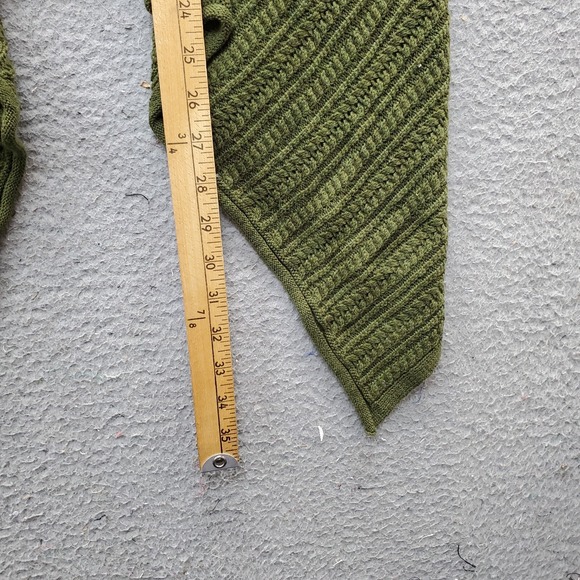 J. Jill Cardigan Poncho Womens Small Green Knitted Sleeveless Hi‎ Low Open Front - Picture 3 of 6